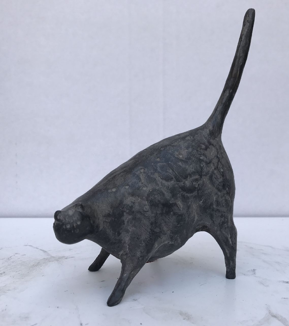 Hemert E. van | Evert van Hemert, Cat 62, patinated bronze 17.3 x 12.0 cm, signed with monogram on the belly and executed in 2014