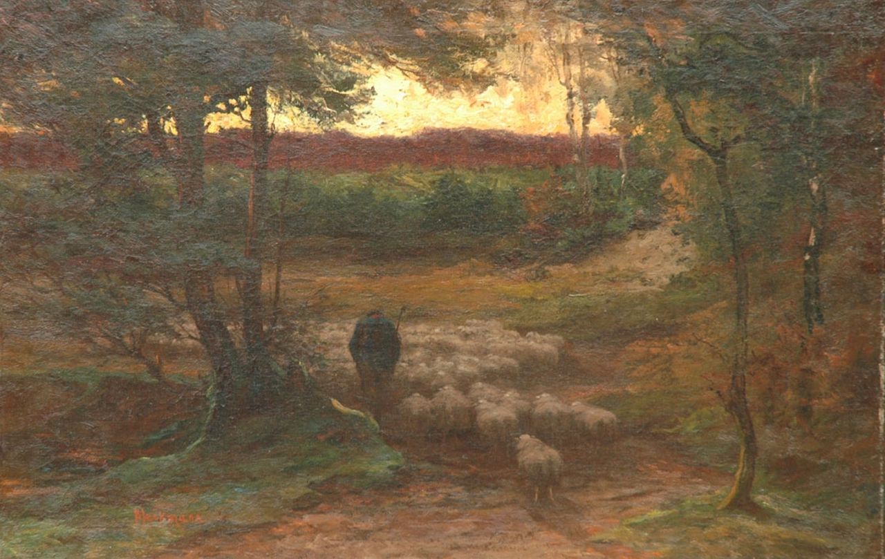 Bleckmann W.C.C.  | Wilhelm Christiaan Constant Bleckmann, A hazy day in spring, oil on canvas 54.0 x 83.5 cm, signed l.l.