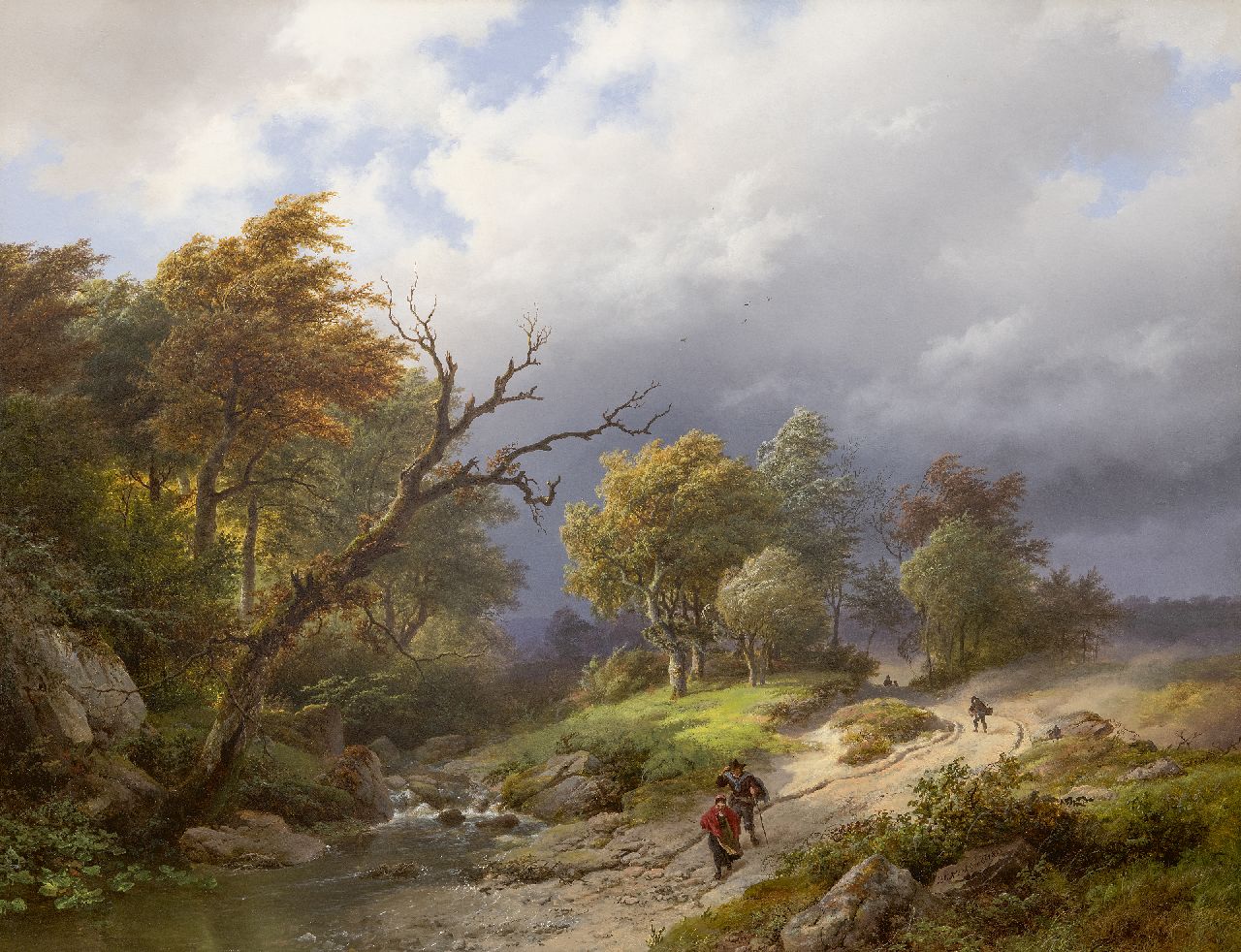 Koekkoek B.C.  | Barend Cornelis Koekkoek | Paintings offered for sale | Upcoming storm, oil on panel 65.5 x 83.7 cm, signed l.r. and dated 1843