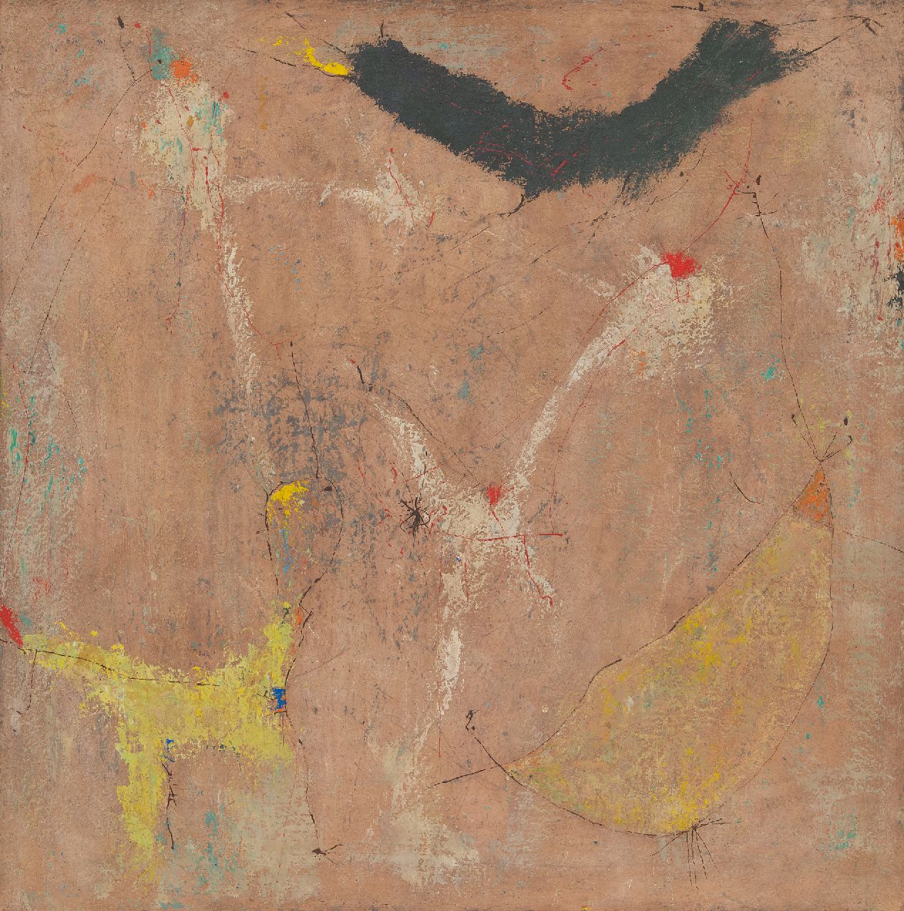 Haan W.J. de | Willem Jacob 'Wim' de Haan, Untitled, oil on canvas 70.1 x 70.3 cm, signed on the stretcher and dated on the stretcher '56