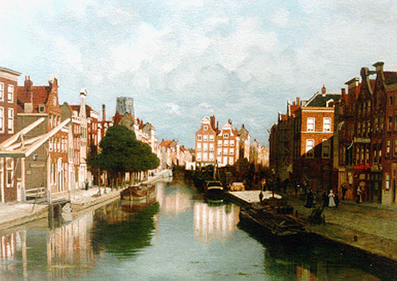 Klinkenberg J.C.K.  | Johannes Christiaan Karel Klinkenberg, 't Haagsche Veer te Rotterdam, oil on canvas 60.8 x 81.0 cm, gesigneerd rechtsonder
