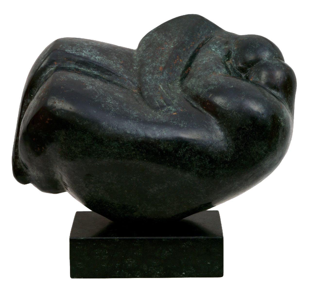 Dael M. van | Monica van Dael, The embrace, bronze 24.0 x 32.0 cm, signed on the bottom with monogram