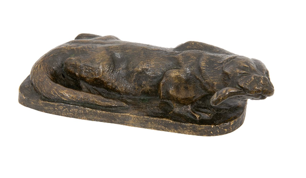 Pallenberg J.F.  | Josef Franz Pallenberg | Sculptures and objects offered for sale | Otter, bronze 9.5 x 27.5 cm