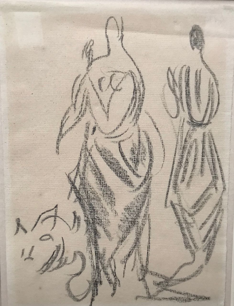 Dufy R.  | Raoul Dufy | Watercolours and drawings offered for sale | Robe pour Paul Poiret, pencil on paper 24.5 x 18.0 cm, executed ca. 1917