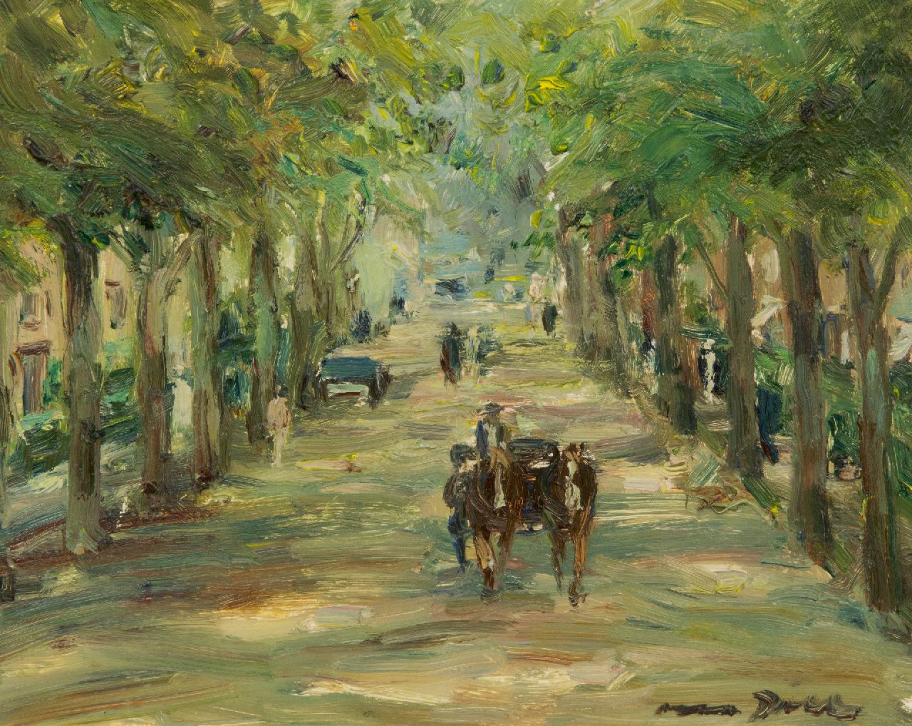 Otto Dill | Lichtentaler-Allee, Baden-Baden, oil on panel, 22.6 x 28.7 cm, signed l.r.