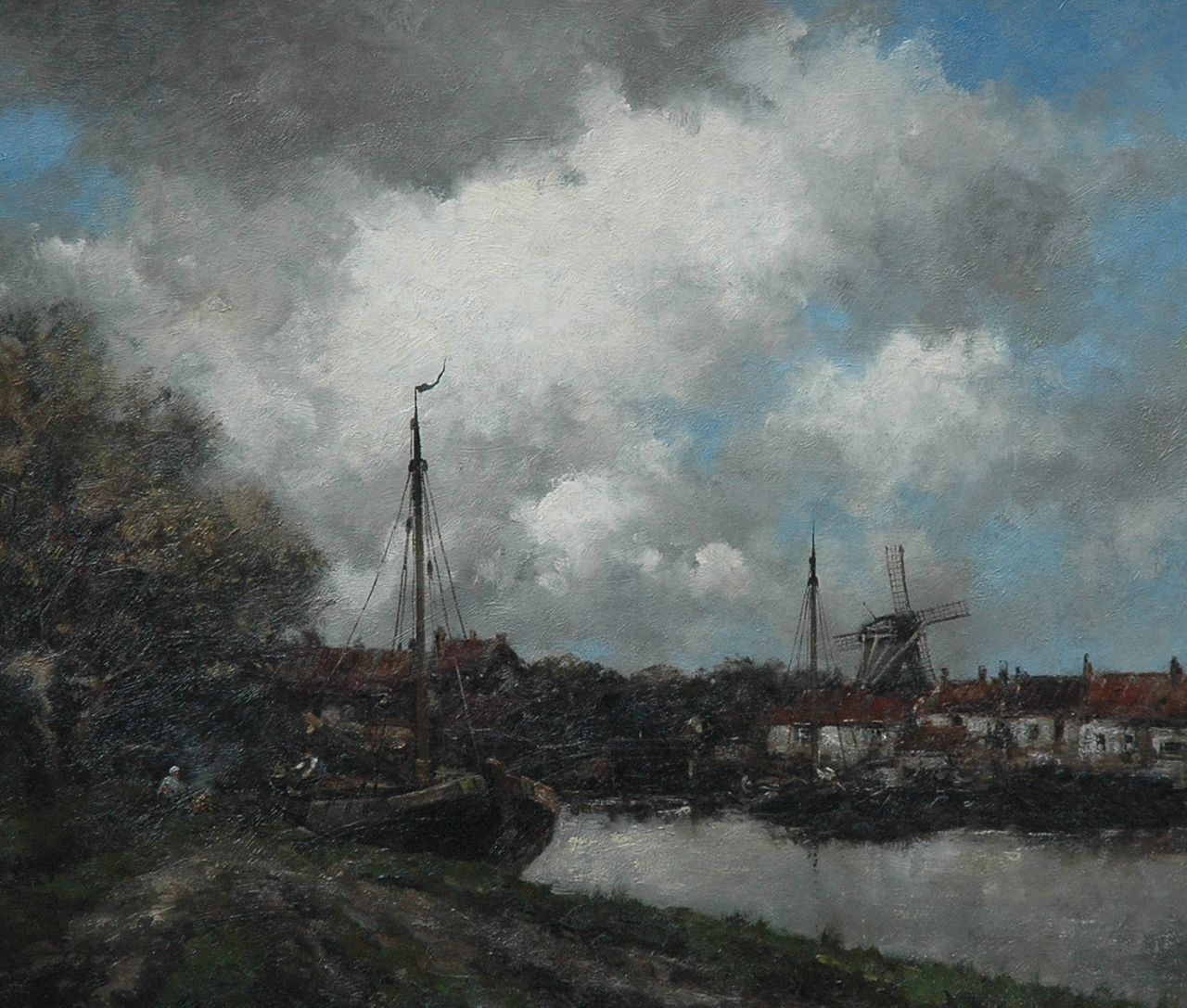 Koekkoek jr. H.  | Hermanus Koekkoek jr., Along the Vecht, oil on canvas 75.0 x 86.0 cm, signed l.l. with pseudonym 'Jan van Couver'