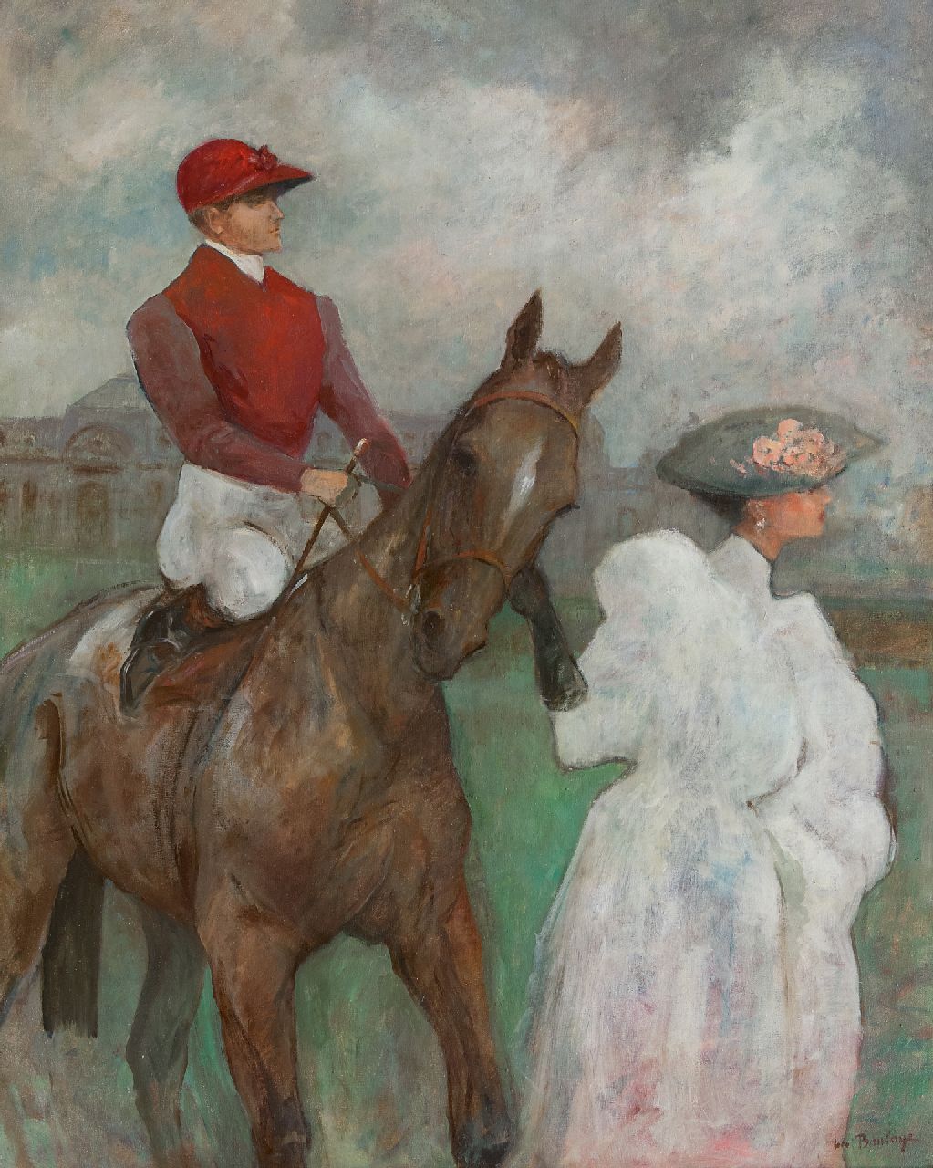 Antoine Boulaye | After the race, oil on canvas, 100.0 x 80.0 cm, signed l.r.
