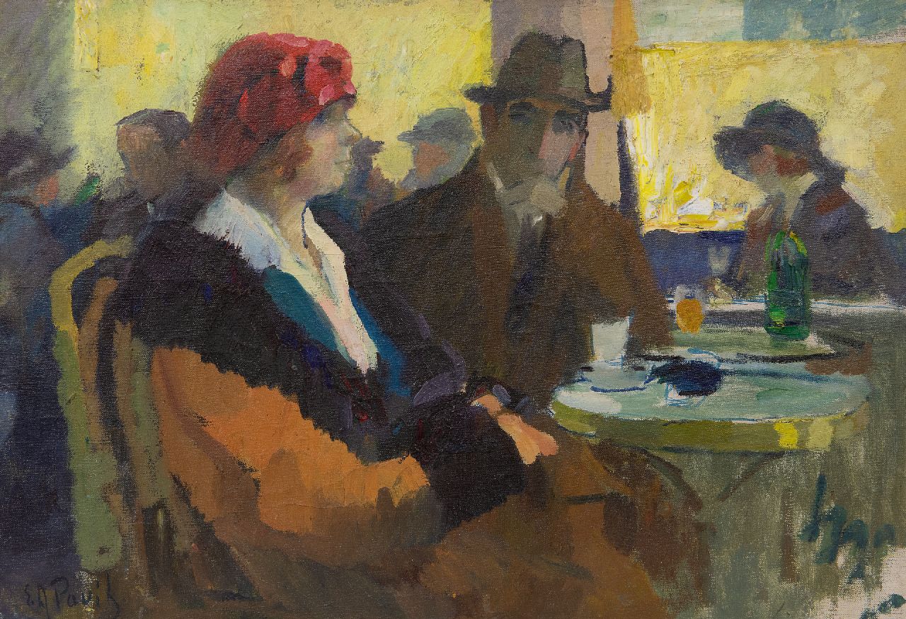 Pavil E.A.  | 'Elie' Anatole Pavil | Paintings offered for sale | Au café, oil on canvas 38.3 x 55.4 cm, signed l.l.