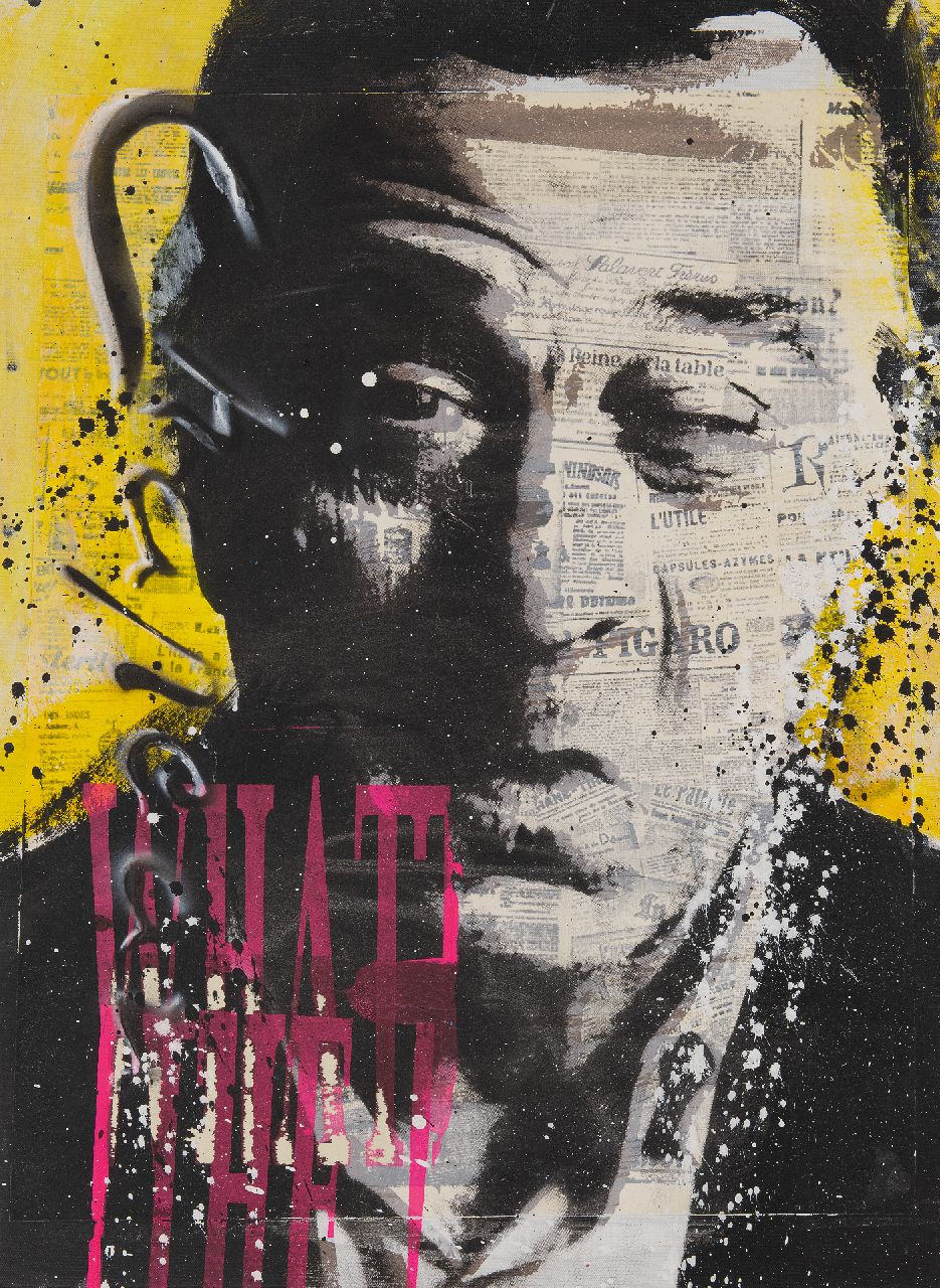 Ronald Chapeau | Robert de Niro, mixed media on canvas, 75.1 x 55.3 cm, signed c.l.