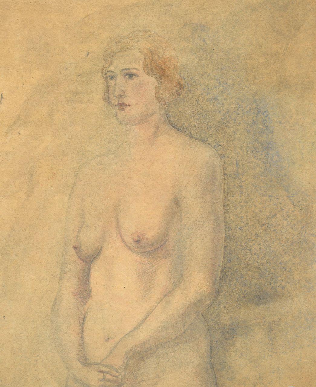 Schnell G. van | Gabriel van Schnell | Watercolours and drawings offered for sale | Study of a standing female nude, ink on paper 27.7 x 28.5 cm, zonder lijst