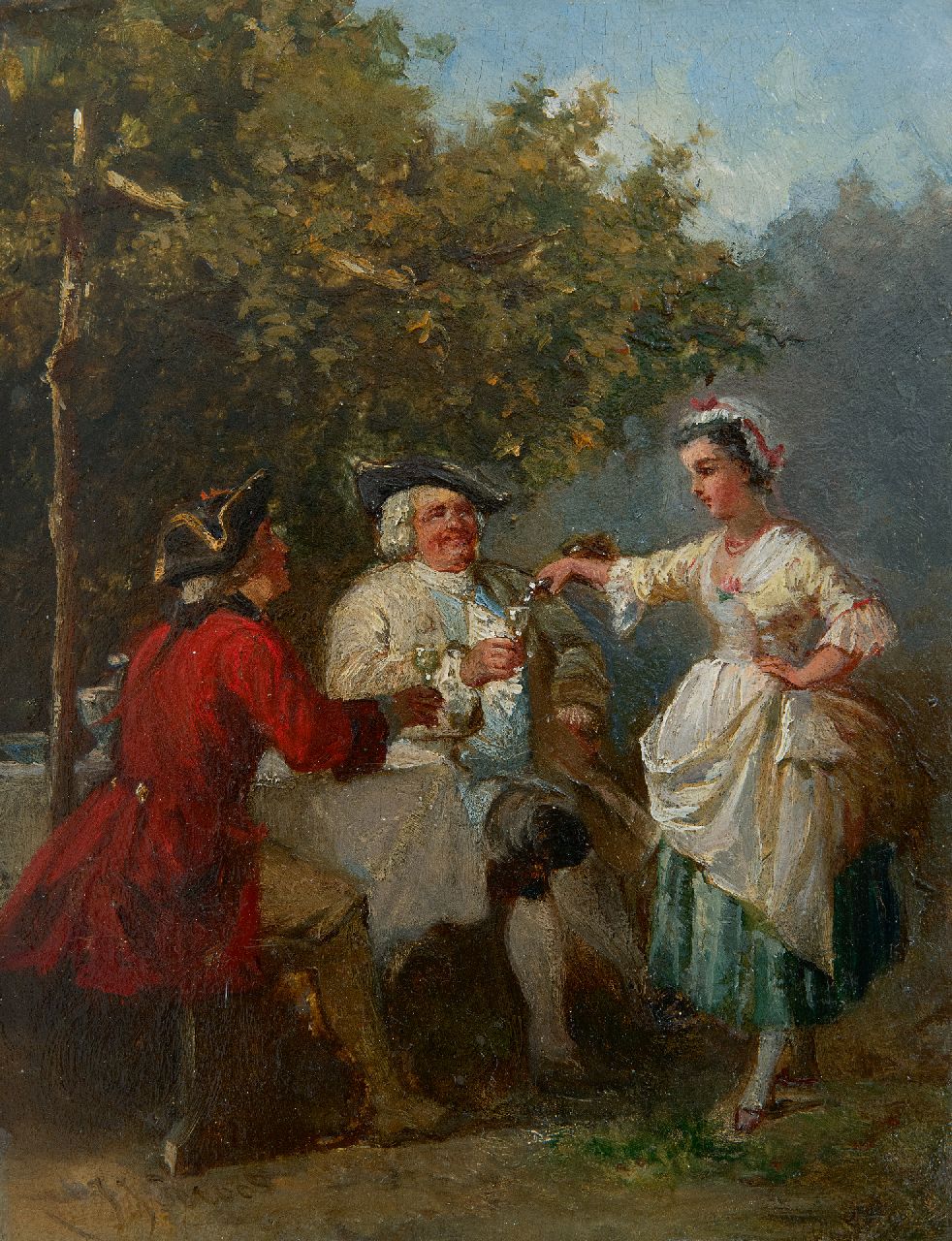 Jan Jacob Zuidema Broos | Rural delights, oil on panel, 19.0 x 14.8 cm, signed l.l.