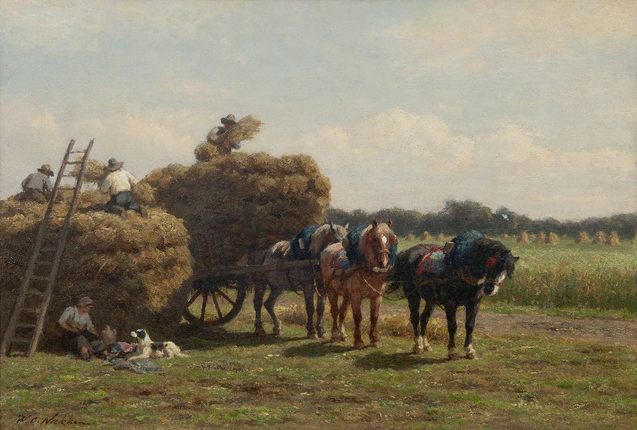 Nakken W.K.  | Willem Karel 'W.C.' Nakken | Paintings offered for sale | Haytime, oil on canvas 52.1 x 76.6 cm, signed l.l.