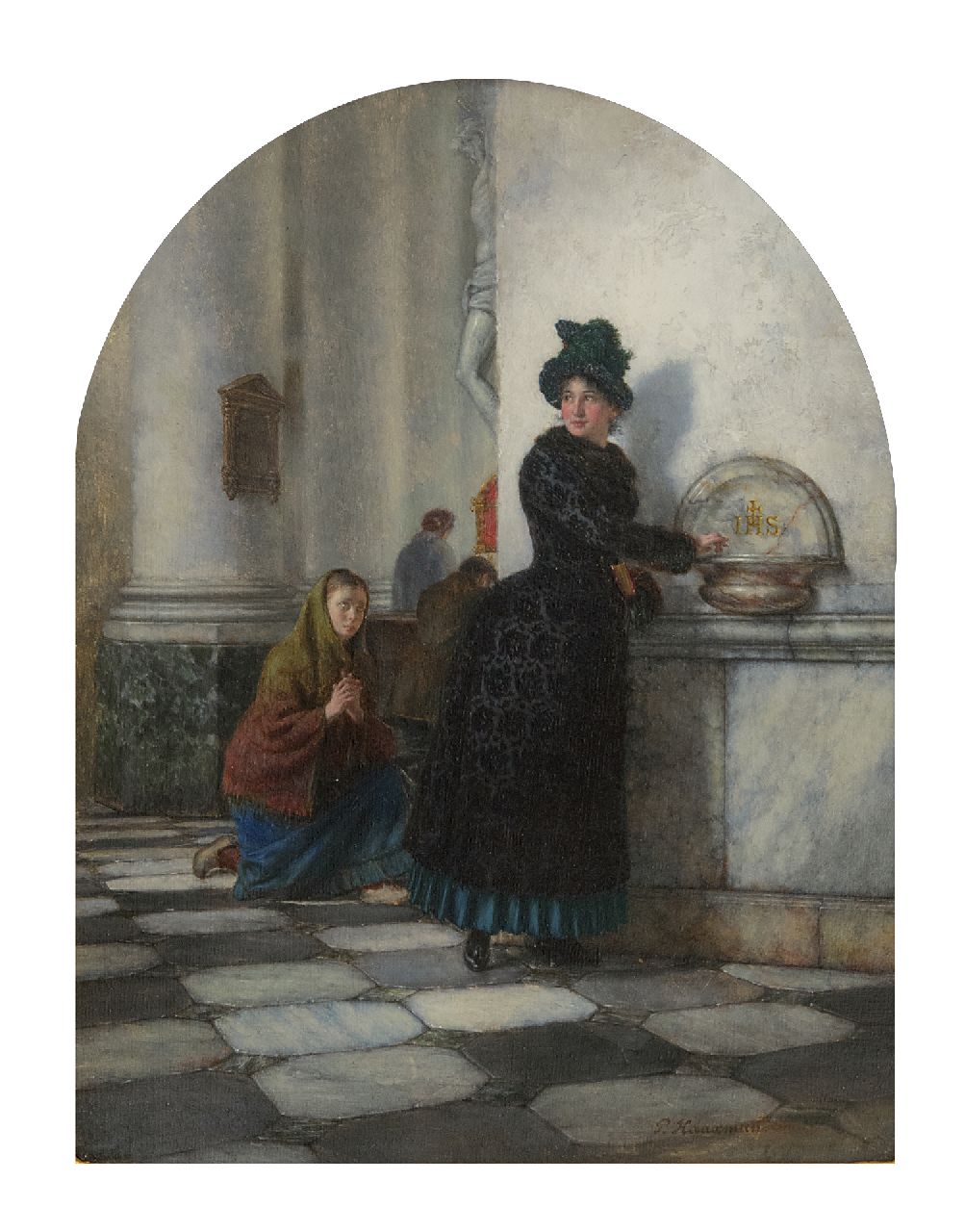 Haaxman P.A.  | Pieter Alardus Haaxman, Full of anticipation, oil on panel 19.0 x 14.5 cm, signed l.r.