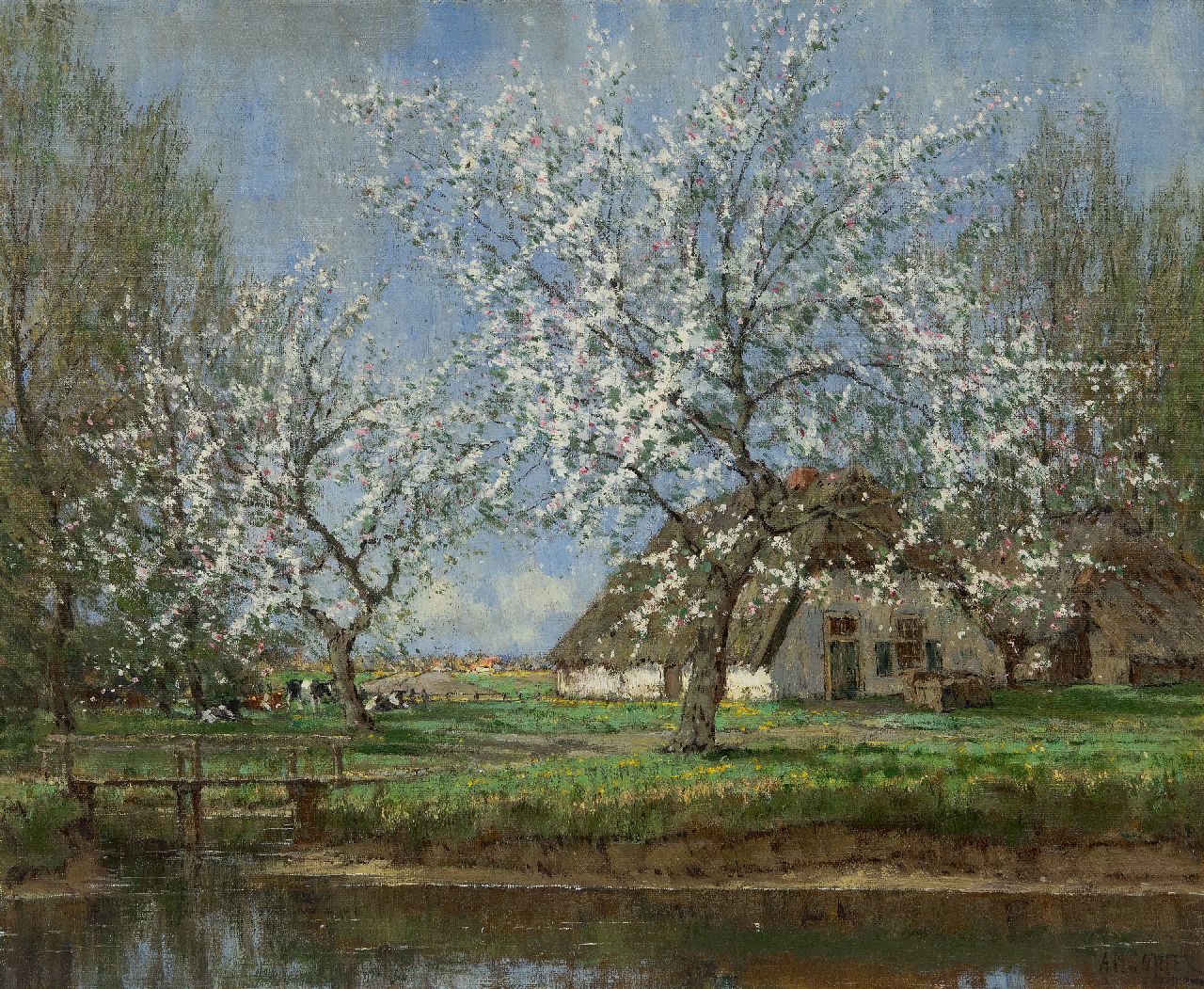Gorter A.M.  | 'Arnold' Marc Gorter, Spring blossom, oil on canvas 46.3 x 56.3 cm, signed l.r.