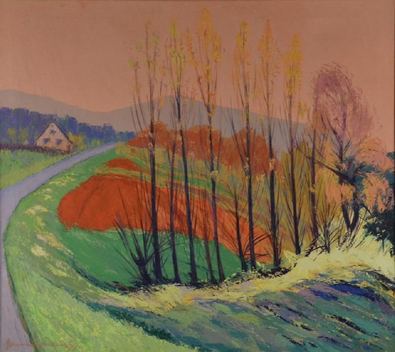 Vries J. de | Jannes de Vries, Spring in Altdorf Hagenhausen, Bavaria, oil on canvas 80.5 x 90.0 cm, signed l.l. and dated '74