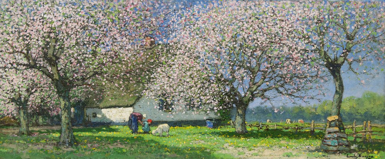 Kuijpers C.  | Cornelis Kuijpers, Springtime, oil on canvas 41.3 x 96.3 cm, signed l.r.