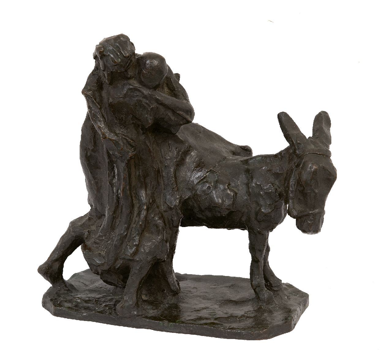 Termote A.P.  | 'Albert' Polydorus Termote, The good Samaritan, bronze 23.0 x 24.0 cm, signed on the base with monogram