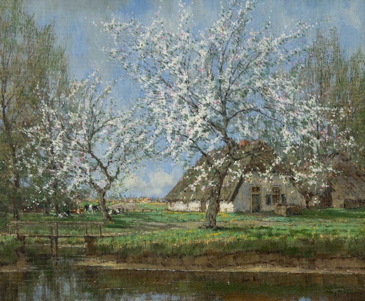 Gorter A.M.  | 'Arnold' Marc Gorter, Spring blossom, oil on canvas 46.3 x 56.3 cm, signed l.r.