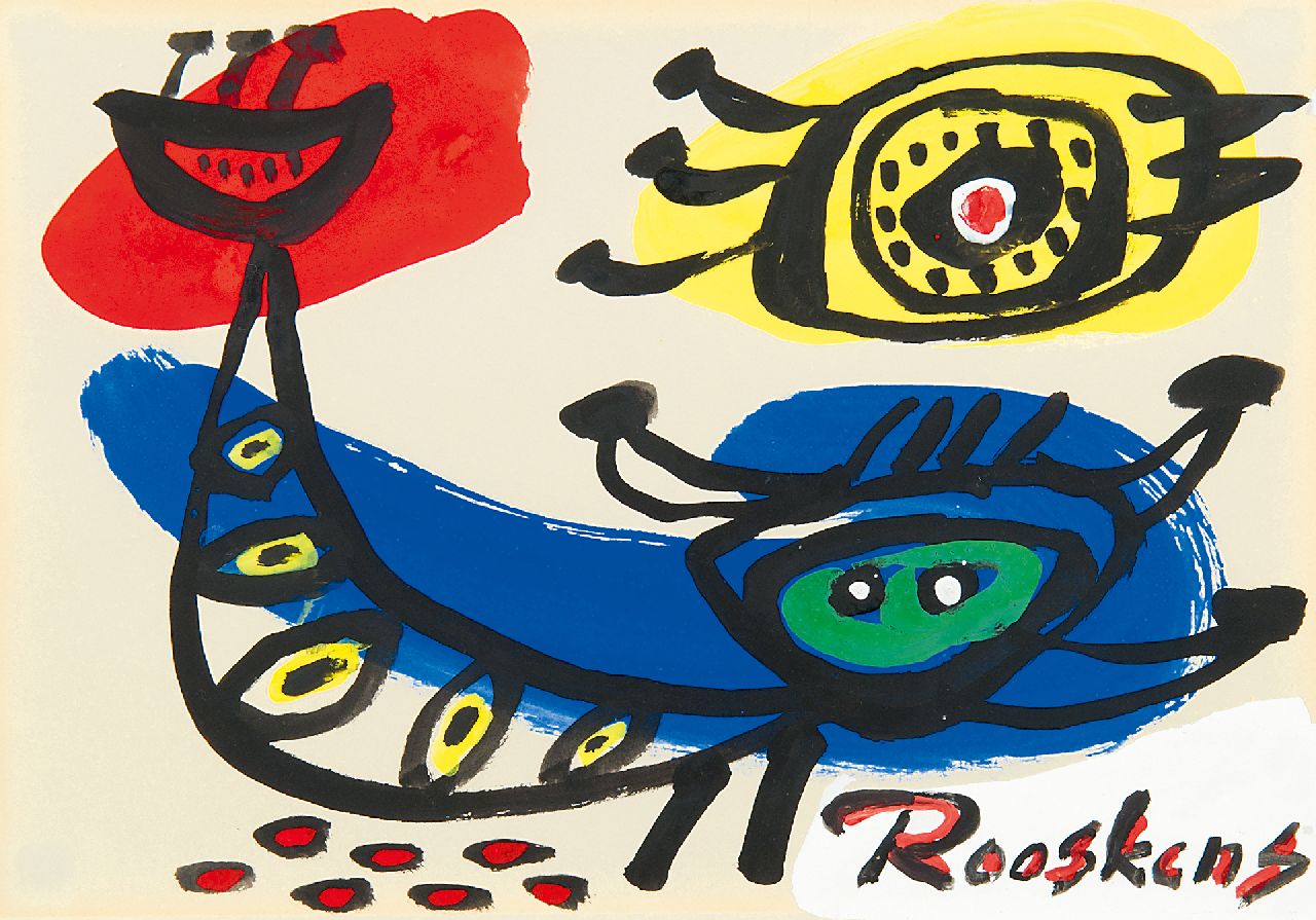 Rooskens J.A.  | Joseph Antoon 'Anton' Rooskens | Watercolours and drawings offered for sale | Fantasy figures, gouache on paper 21.2 x 30.1 cm, signed l.r.