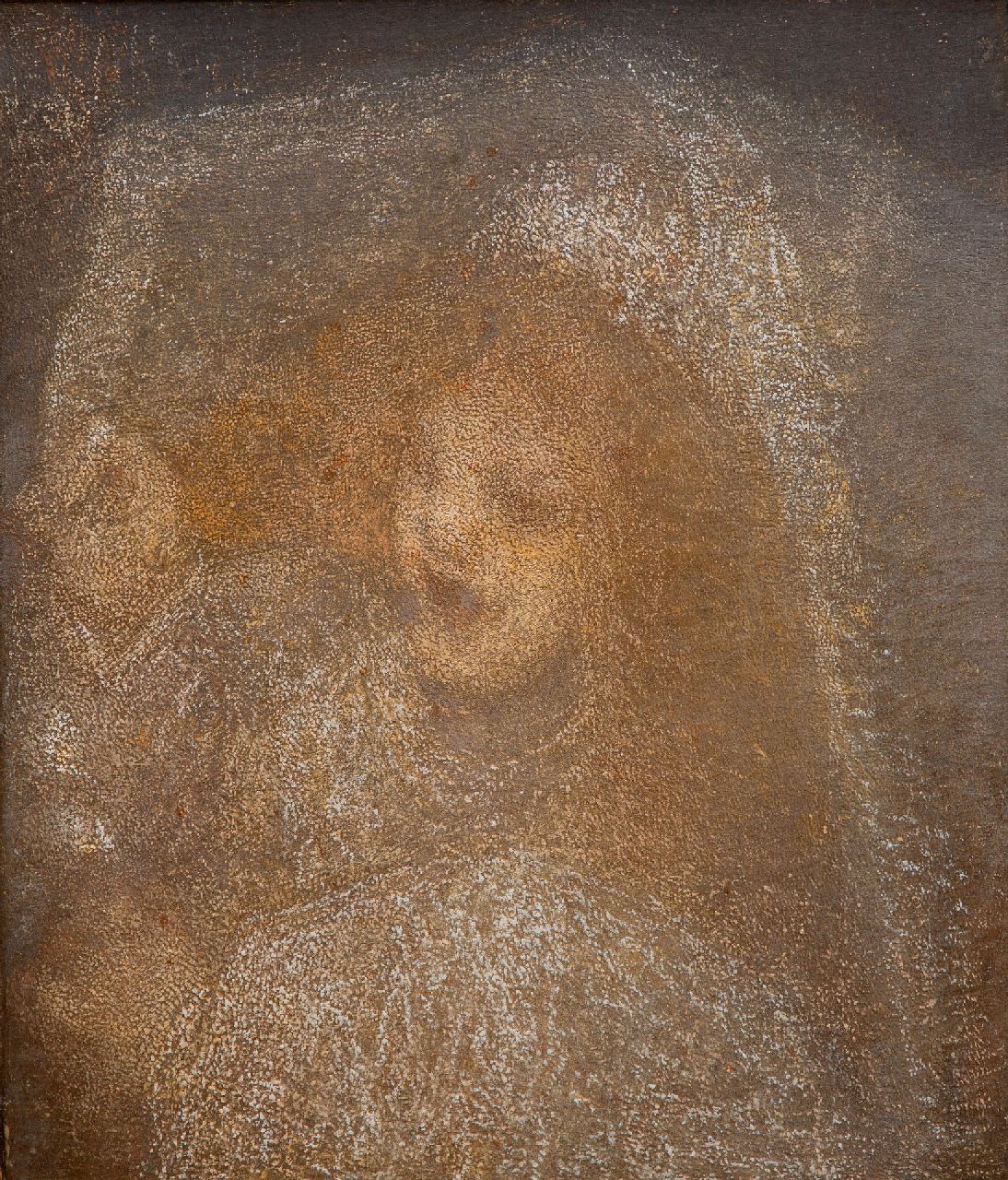 Matthijs Maris | The bridal veil, oil on canvas, 66.5 x 57.5 cm, painted ca. 1905-1915