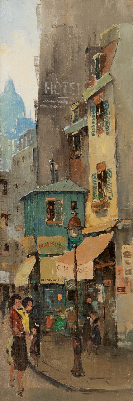 Rijlaarsdam J.  | Jan Rijlaarsdam | Paintings offered for sale | Alley in Paris, oil on canvas 70.5 x 24.3 cm