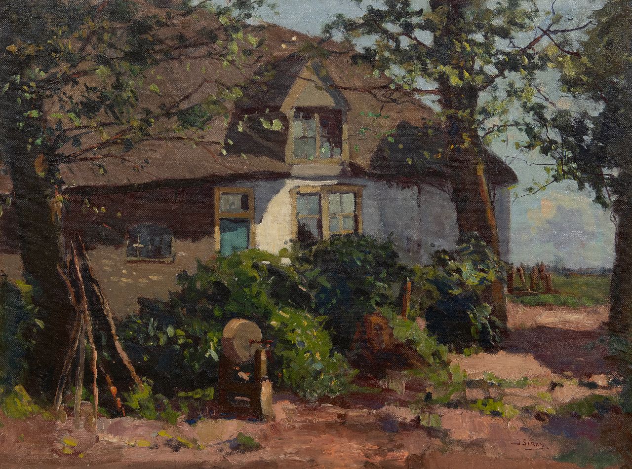 Sirks J.  | Jan Sirks | Paintings offered for sale | Farmyard, oil on canvas 46.2 x 61.5 cm, signed l.r.