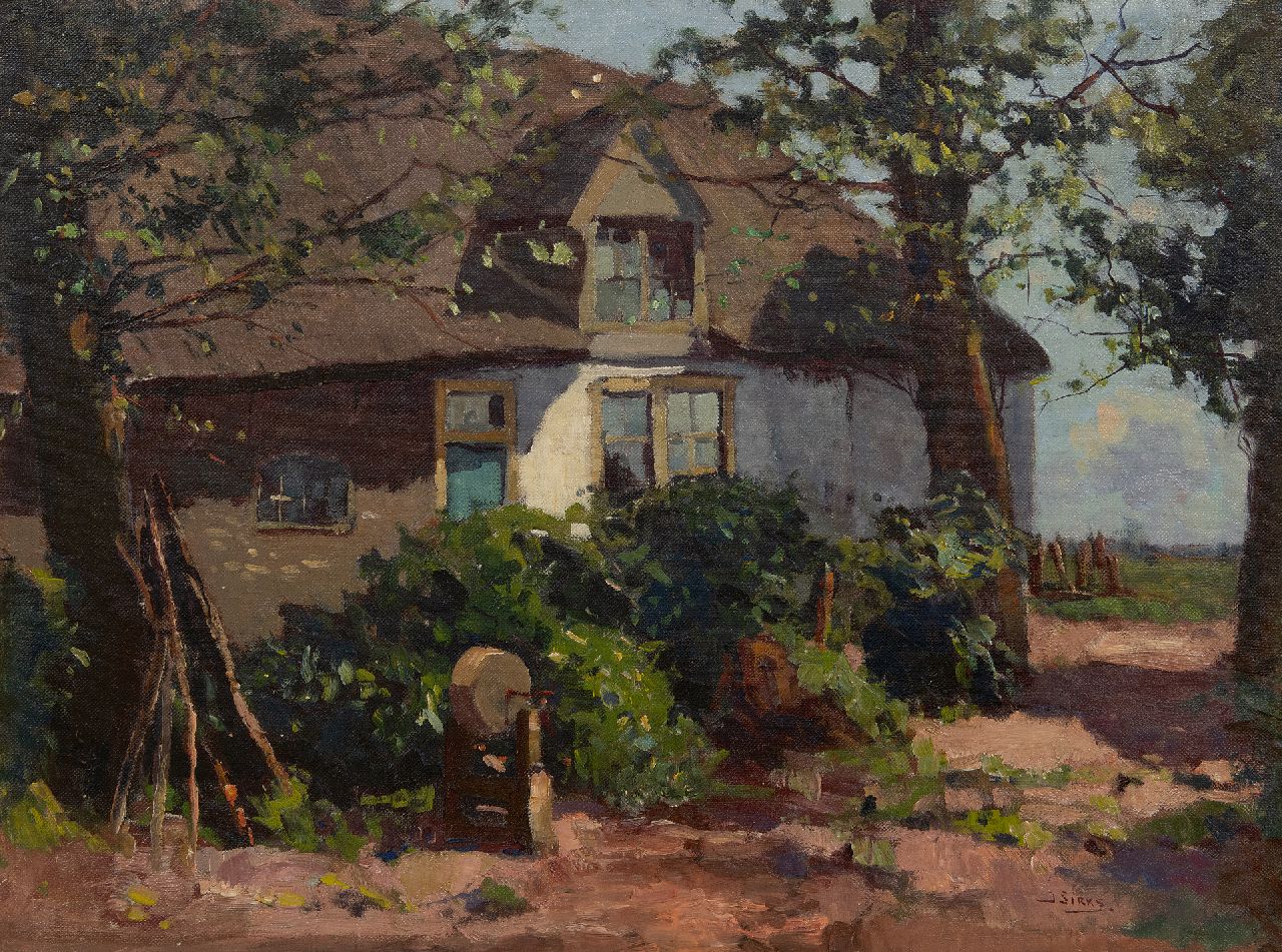 Jan Sirks | Farmyard, oil on canvas, 46.2 x 61.5 cm, signed l.r.