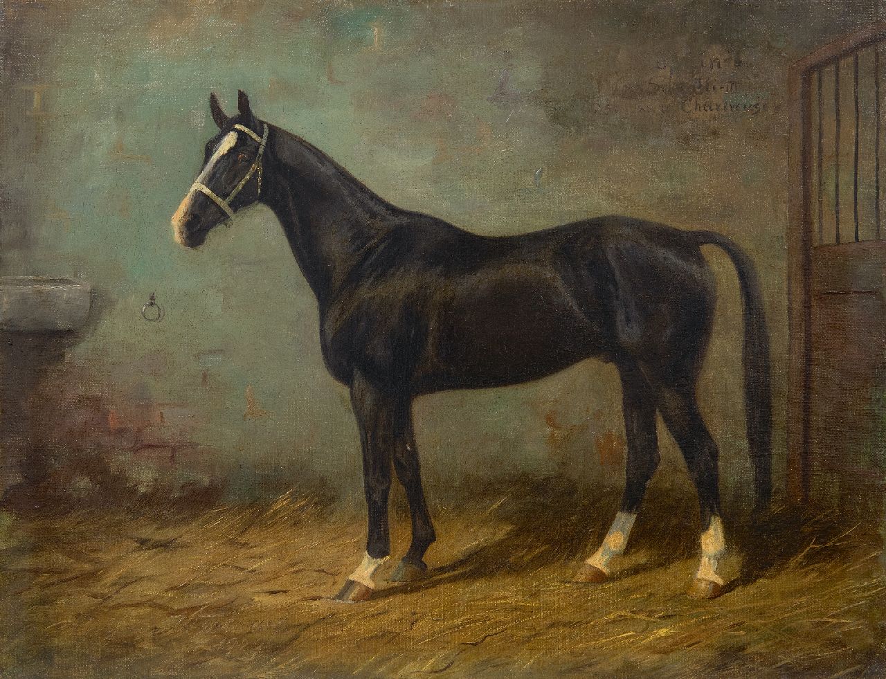 Westerop W.  | Wilhelm Westerop | Paintings offered for sale | Portrait of an award-winning  horse, oil on canvas 35.4 x 45.8 cm, signed l.l. and dated 1929, without frame