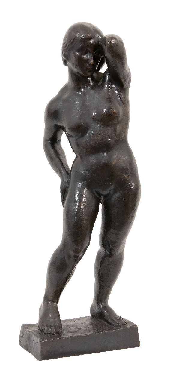 Carasso F.A.  | Federico Antonio 'Fred' Carasso | Sculptures and objects offered for sale | Standing nude, bronze 45.0 x 10.0 cm, signed on the base