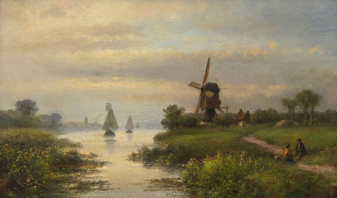 Kleijn L.J.  | Lodewijk Johannes Kleijn | Paintings offered for sale | Mill by the water, oil on panel 20.5 x 33.3 cm, signed l.r.