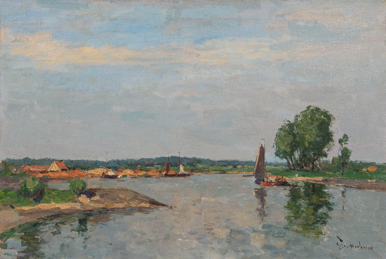 Stutterheim L.P.  | Lodewijk Philippus 'Louis' Stutterheim | Paintings offered for sale | A river landscape, oil on canvas 40.5 x 60.5 cm, signed l.r.