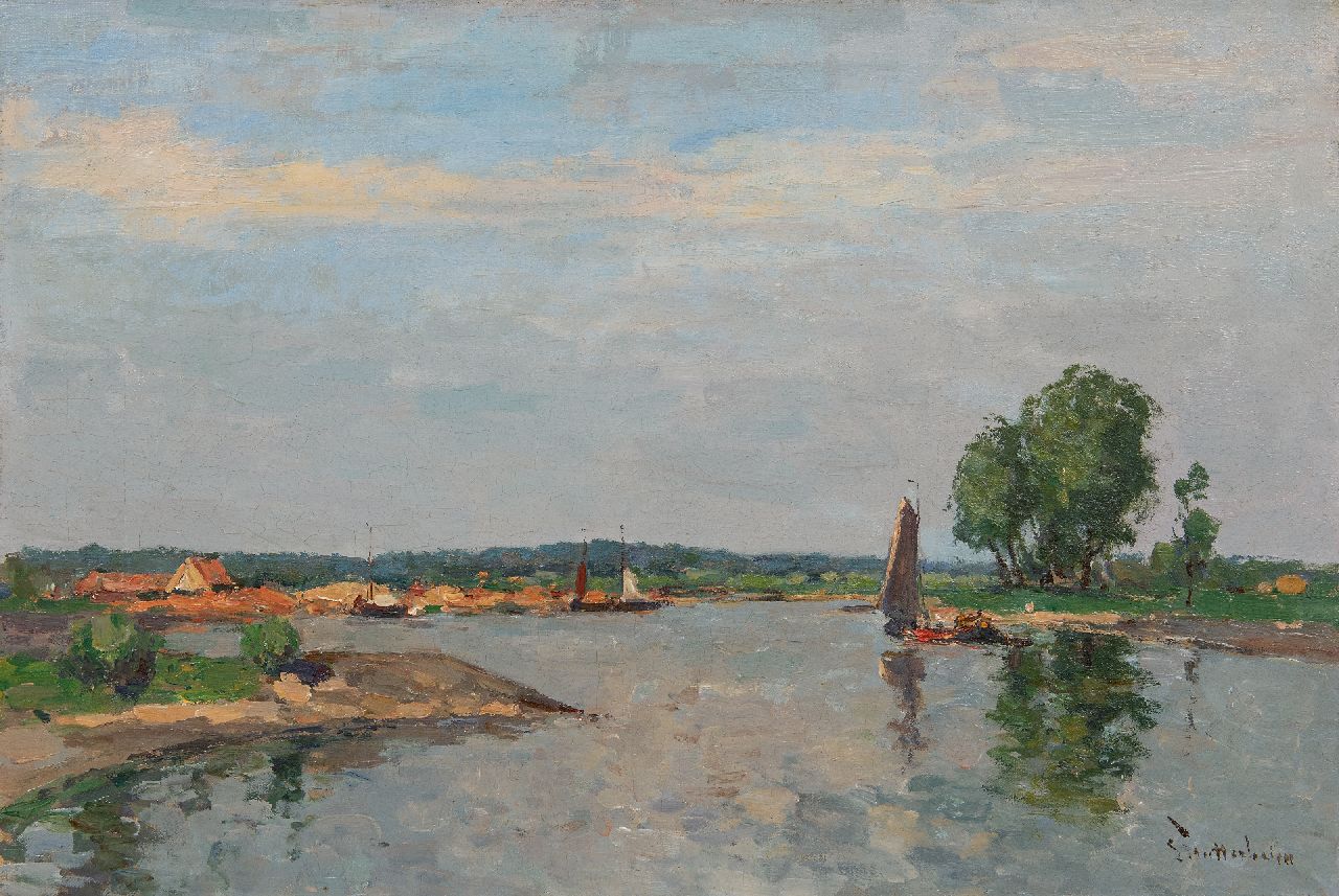 Stutterheim L.P.  | Lodewijk Philippus 'Louis' Stutterheim | Paintings offered for sale | A river landscape, oil on canvas 40.5 x 60.5 cm, signed l.r. and without frame