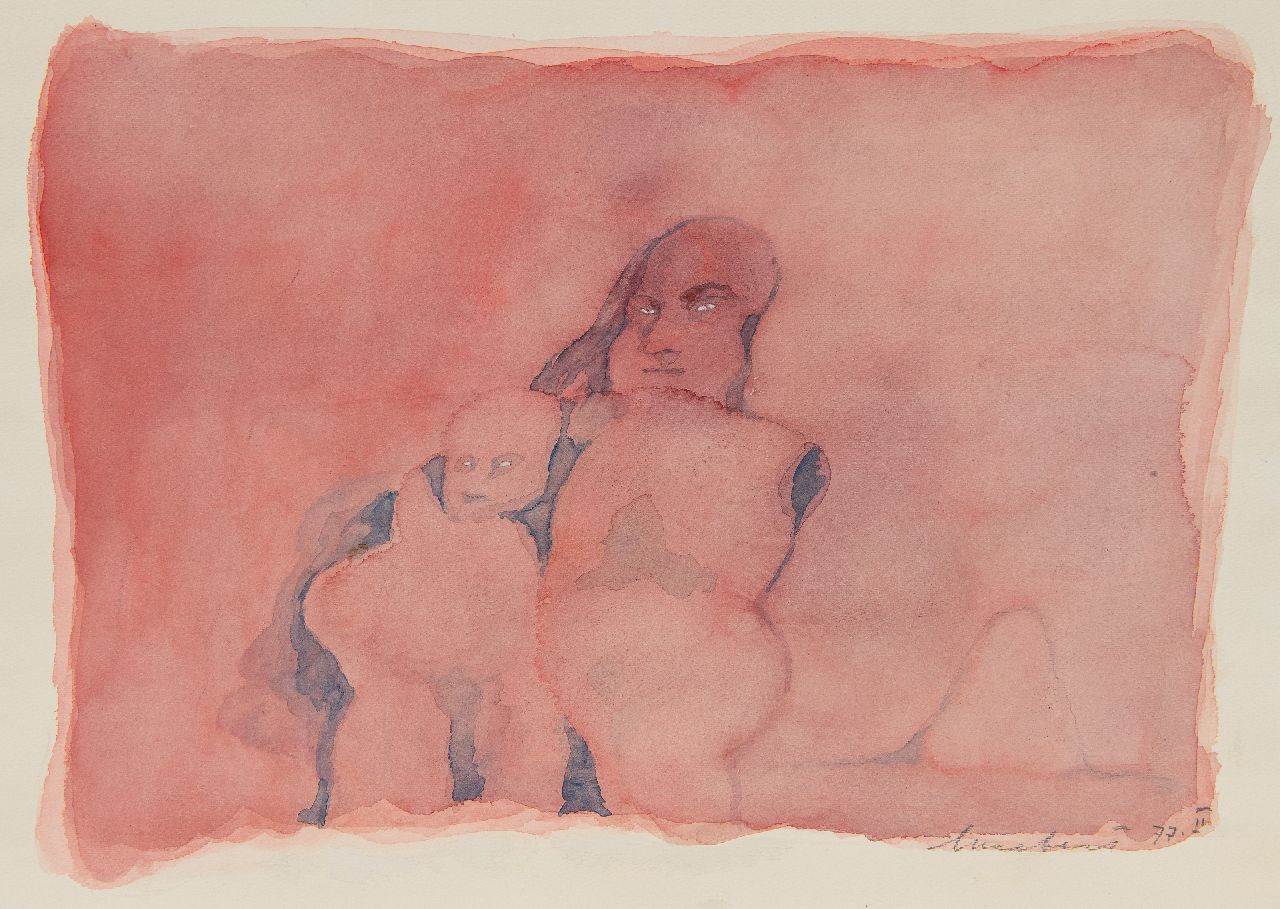 Lucebert (Lubertus Jacobus Swaanswijk)   | Lucebert (Lubertus Jacobus Swaanswijk) | Watercolours and drawings offered for sale | Untitled, watercolour on paper 24.0 x 33.9 cm, signed l.r. and dated '77 II