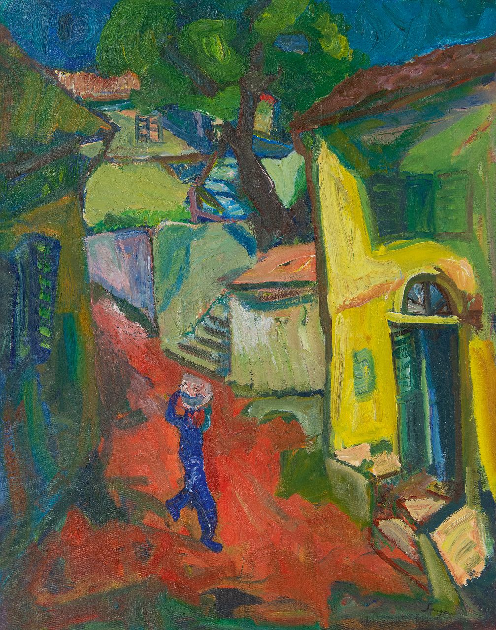 Serger F.B.  | Frederick Bedrich Serger, Mediterranean village, oil on canvas 71.4 x 56.0 cm, signed l.r.