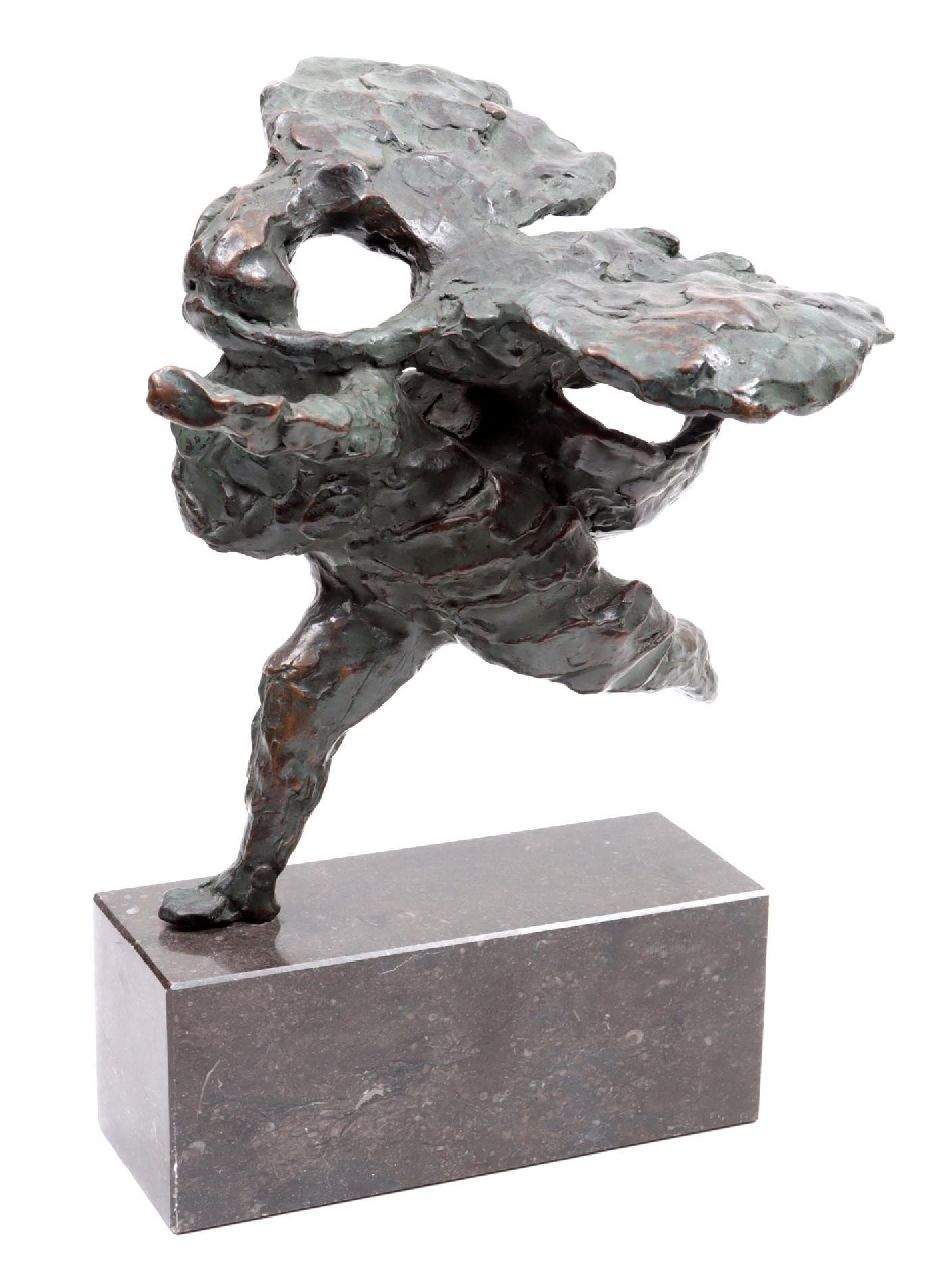 Wolkers J.H.  | 'Jan' Hendrik Wolkers, Leda and the swan, bronze 33.0 x 24.0 cm, dated 1956
