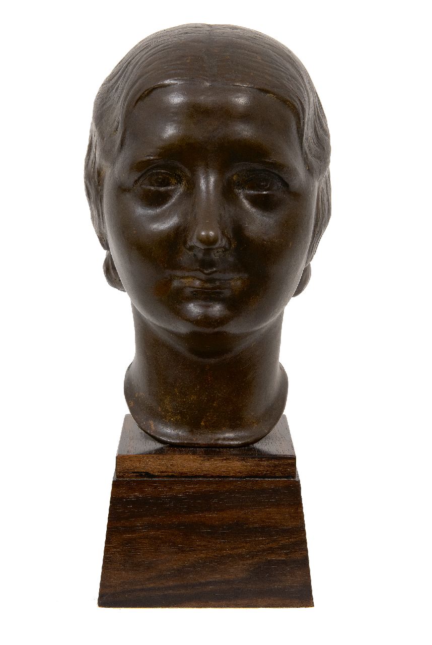 Veen G.J. van der | Gerrit Jan van der Veen | Sculptures and objects offered for sale | Portrait of Princess Juliana, bronze 17.0 x 12.0 cm, signed on the back and executed ca. 1925-1935