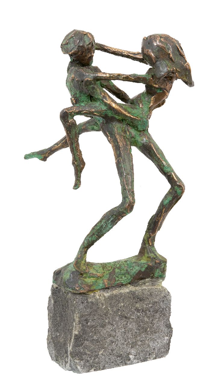 Bakker W.F.  | Willem Frederik 'Jits' Bakker | Sculptures and objects offered for sale | Exuberant, bronze 33.6 x 19.3 cm, signed on the base