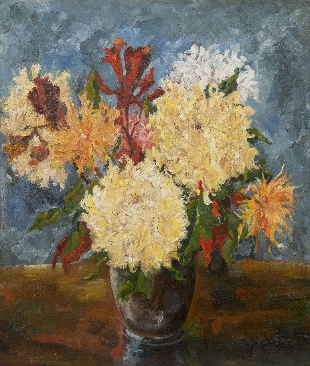 Lataster G.  | Gerard 'Ger' Lataster | Paintings offered for sale | Flowerstillife, oil on board 70.4 x 59.9 cm, signed l.r. and dated 1937