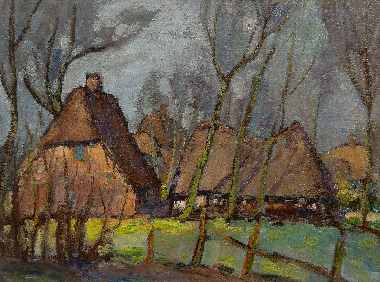 Kruysen J.  | Johannes 'Jan' Kruysen | Paintings offered for sale | Farms, oil on painter's board 44.3 x 59.2 cm