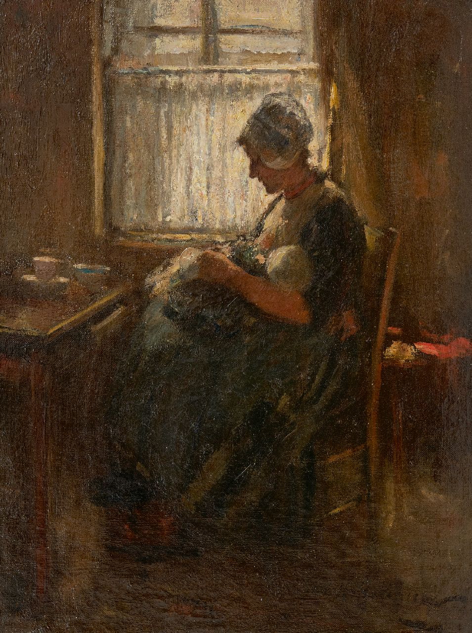 Hutchison R.G.  | Robert Gemmell Hutchison | Paintings offered for sale | A Volendam mother and child, oil on canvas 40.7 x 30.5 cm, signed l.r.