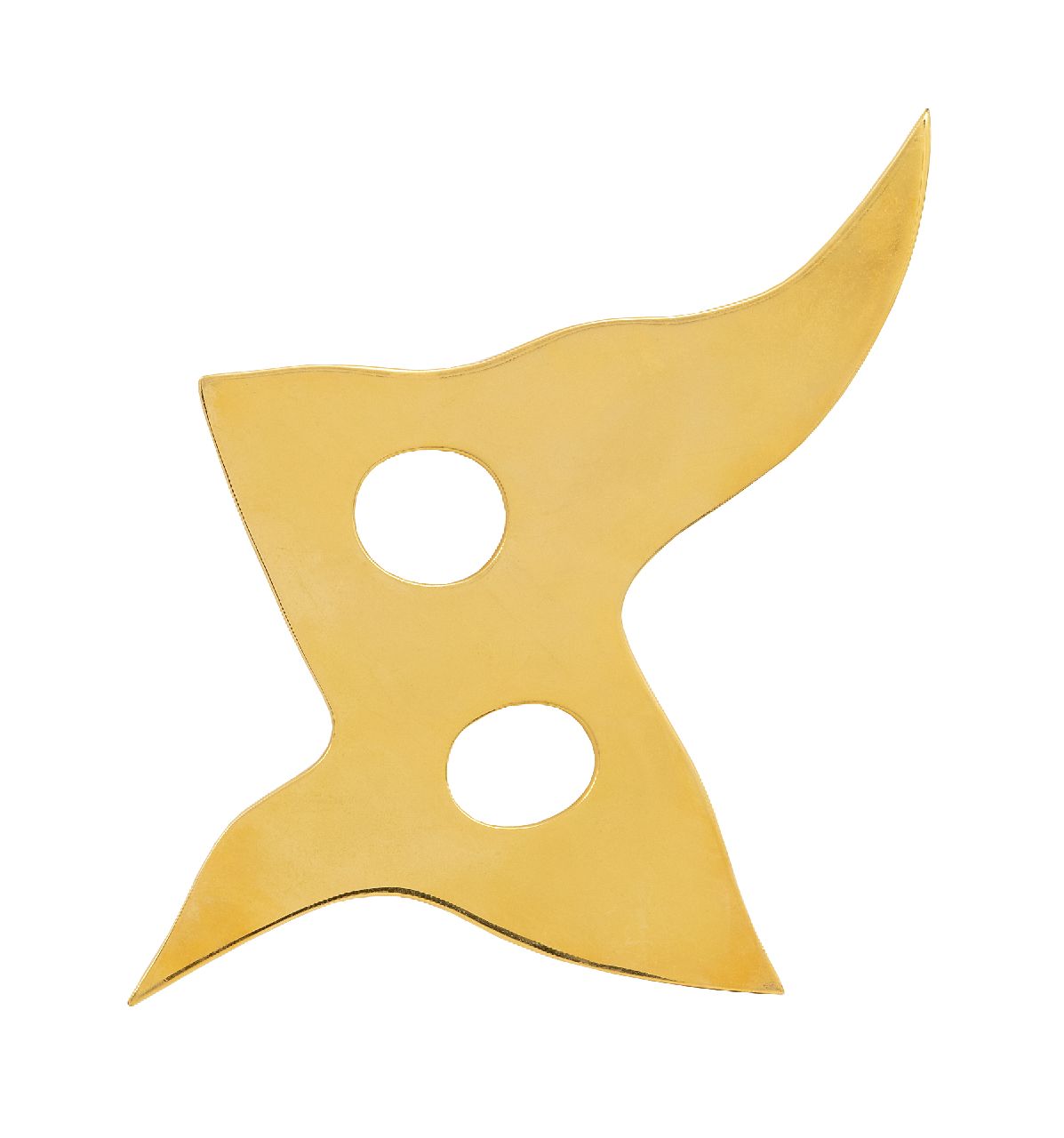 Arp H.P.W.  | 'Hans' Peter Wilhelm 'Jean' Arp | Sculptures and objects offered for sale | Masque Oiseau, gold-plated brass 15.5 x 21.3 cm, signed on the reverse with stamp 'ARP' and executed ca. 1968