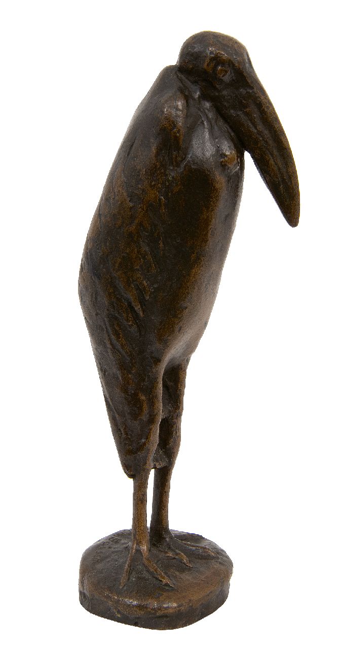 Baisch R.C.  | Rudolf Christian Baisch | Sculptures and objects offered for sale | Marabu, bronze 21.0 x 5.2 cm, signed signed on the base