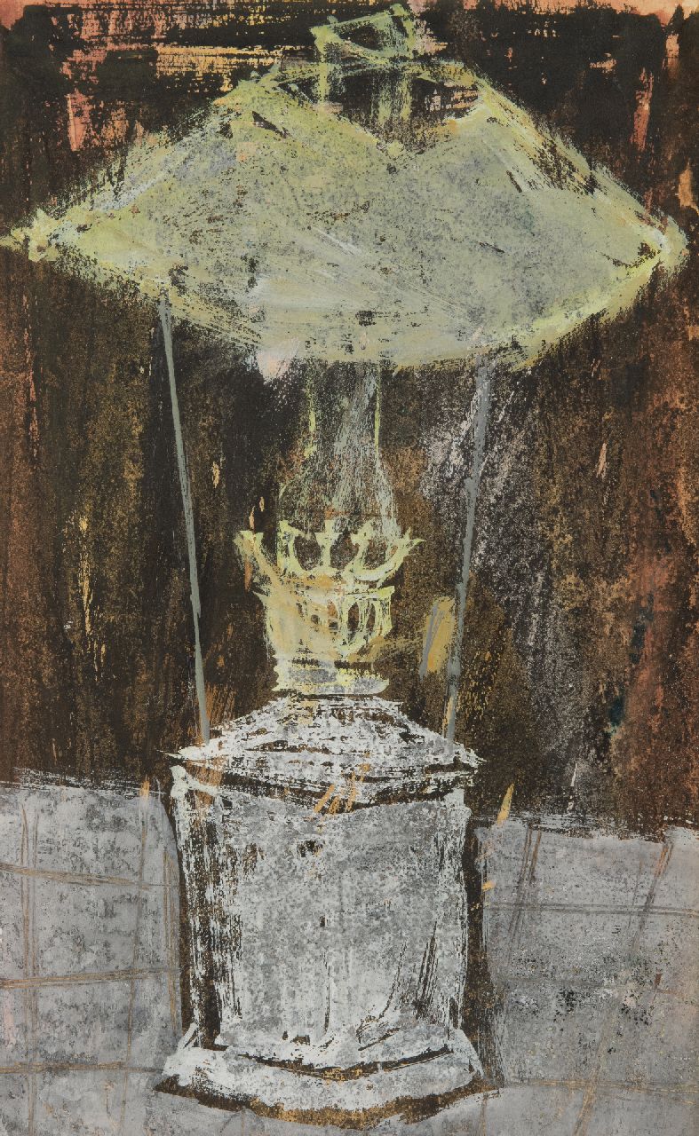 Heel J.J. van | Johannes Jacobus 'Jan' van Heel | Watercolours and drawings offered for sale | Oil lamp, gouache on paper 30.5 x 19.0 cm, signed l.c.