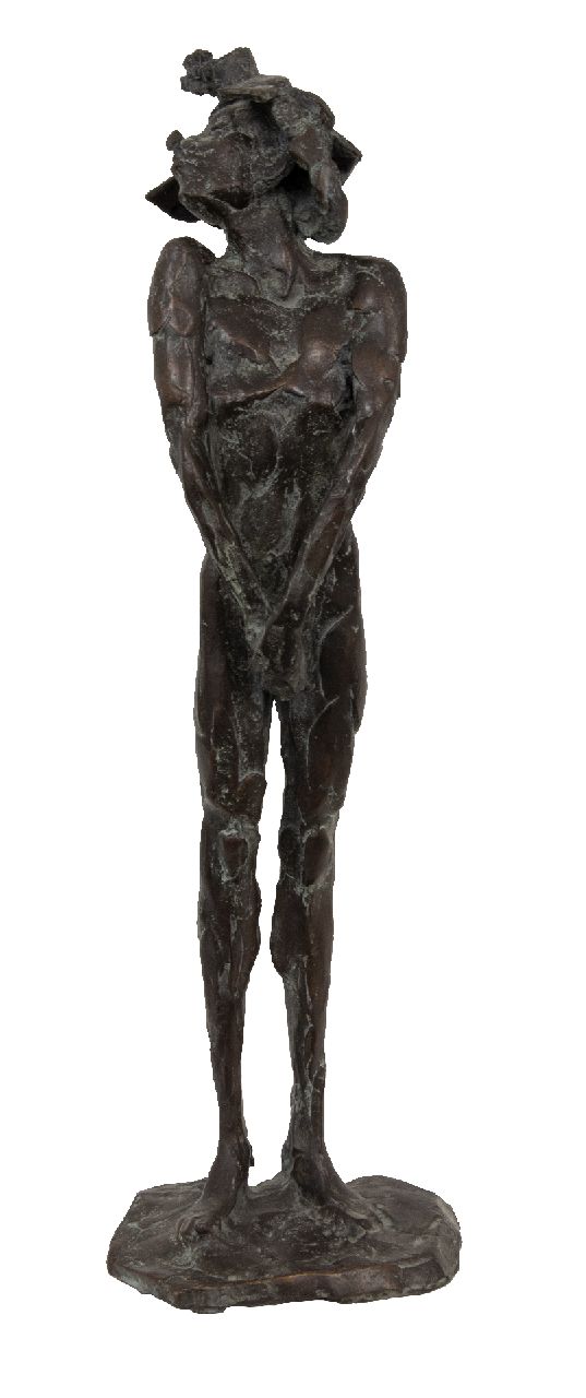 Verkade K.  | Korstiaan 'Kees' Verkade | Sculptures and objects offered for sale | Clown, bronze 52.5 cm, signed on the base with initials and dated '77 on the base