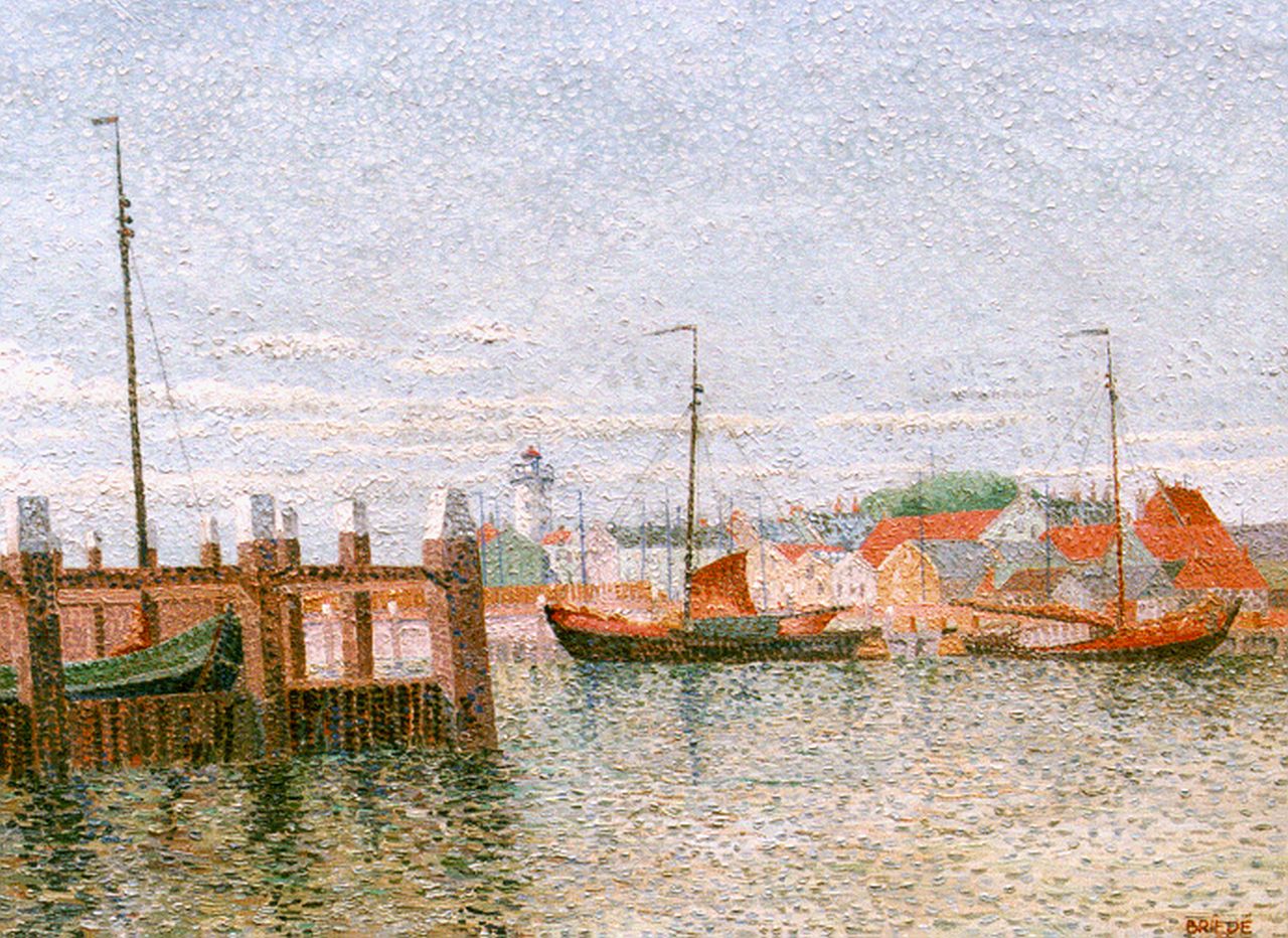 Briedé J.  | Johan Briedé, The harbour of Urk, oil on canvas 40.0 x 49.8 cm, signed l.r. and dated 1931