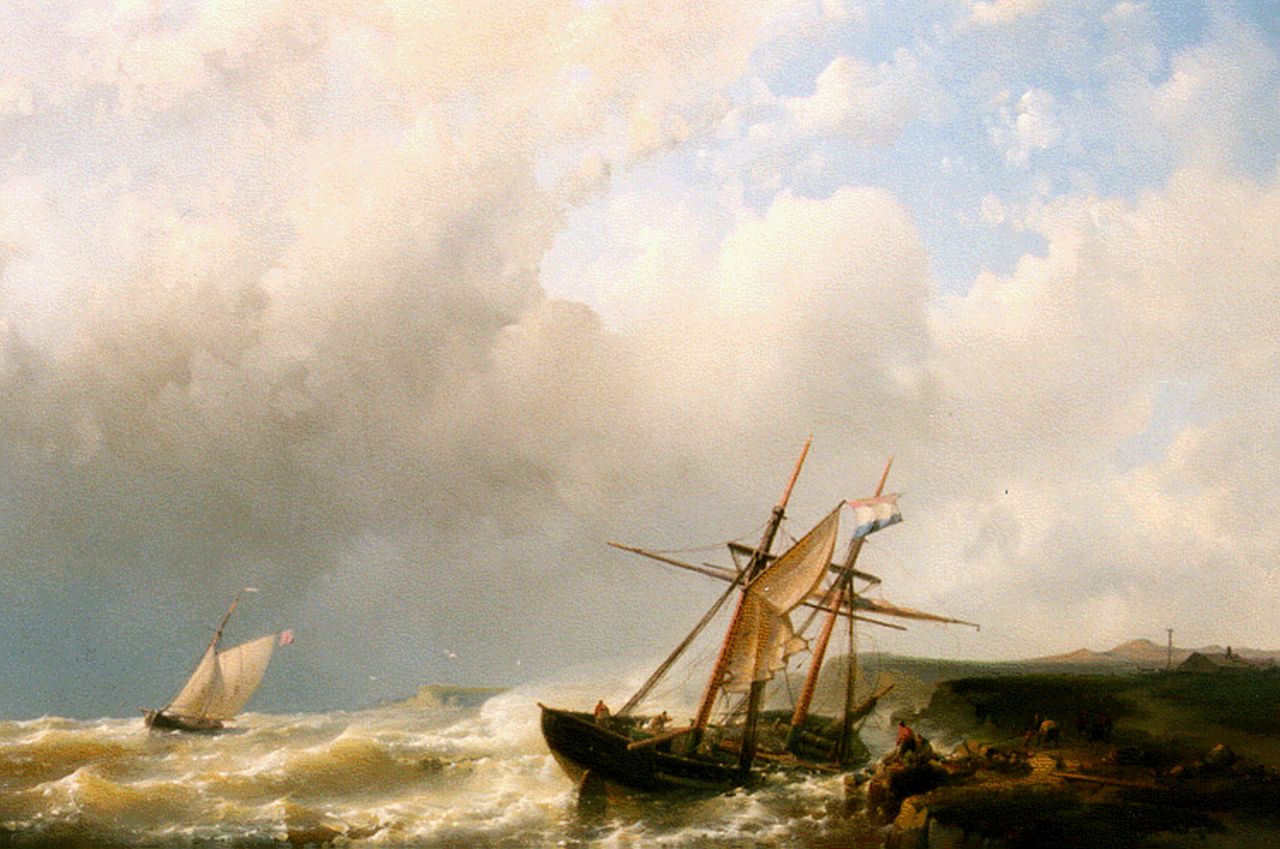 Hulk A.  | Abraham Hulk, Shipwreck, oil on panel 37.5 x 51.6 cm, signed l.r.