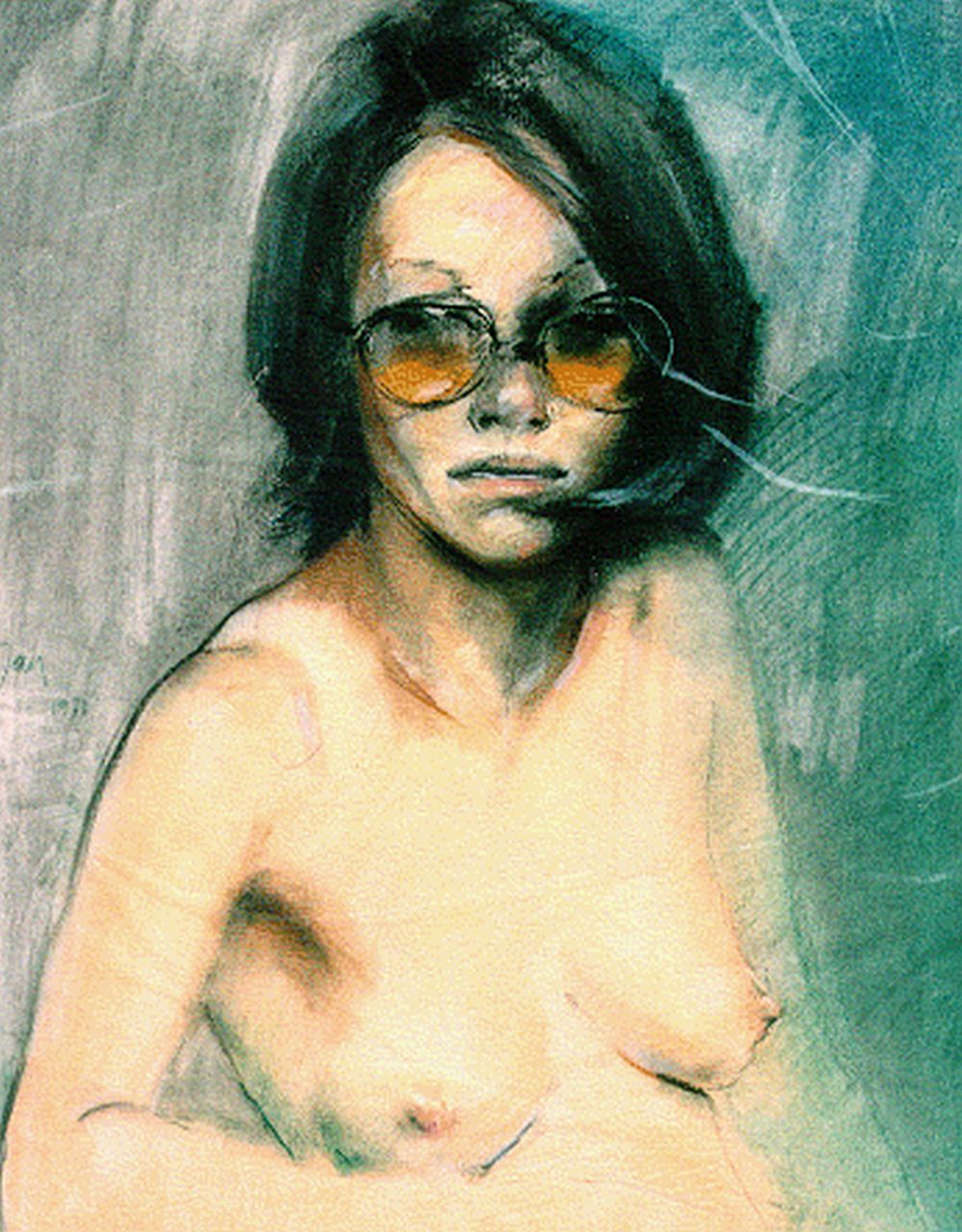 Asselbergs J.M.C.  | Johannes Marie Christiaan Asselbergs, A female nude, pastel on paper 64.0 x 49.0 cm, signed m.l. and dated 1971