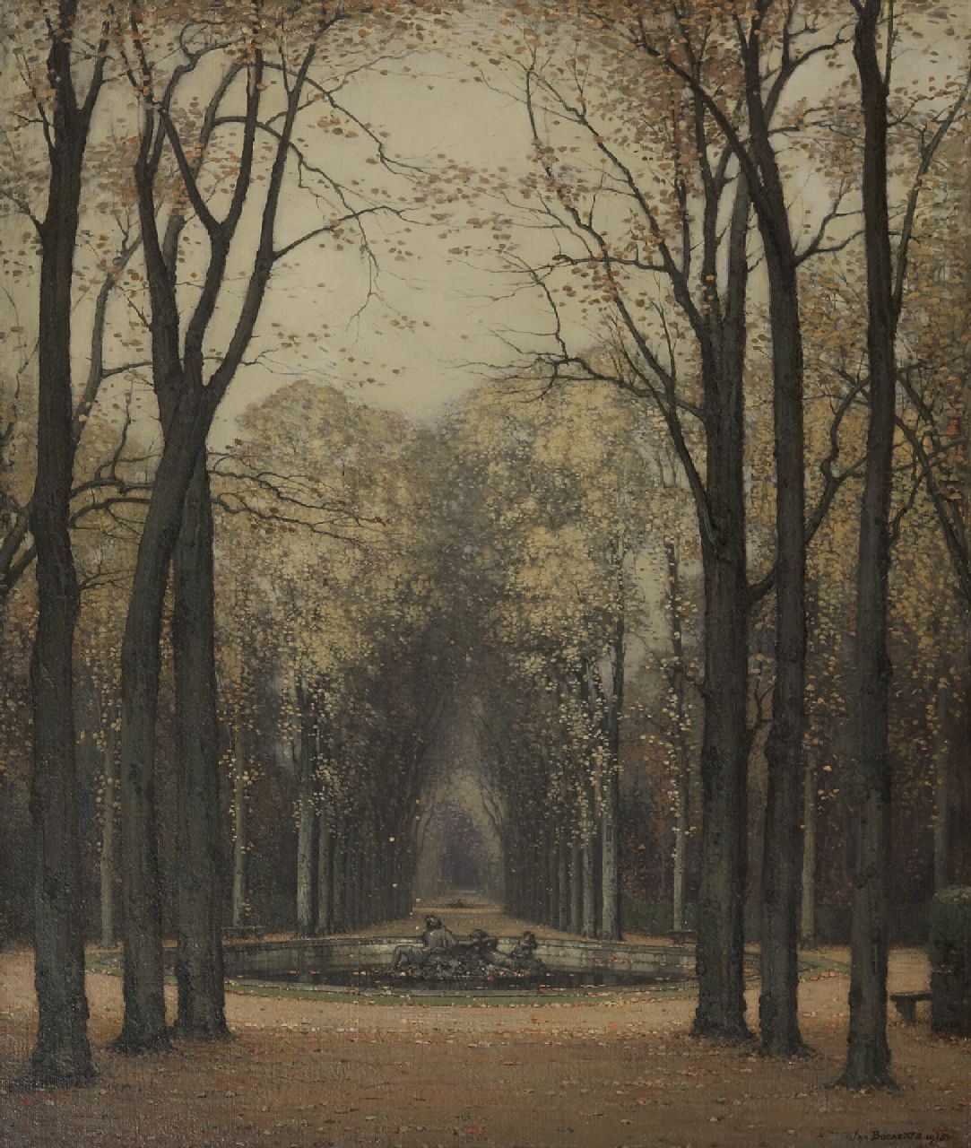 Bogaerts J.J.M.  | Johannes Jacobus Maria 'Jan' Bogaerts | Paintings offered for sale | Autumn at Versailles park, oil on canvas 65.4 x 55.8 cm, signed l.r. and dated 1913