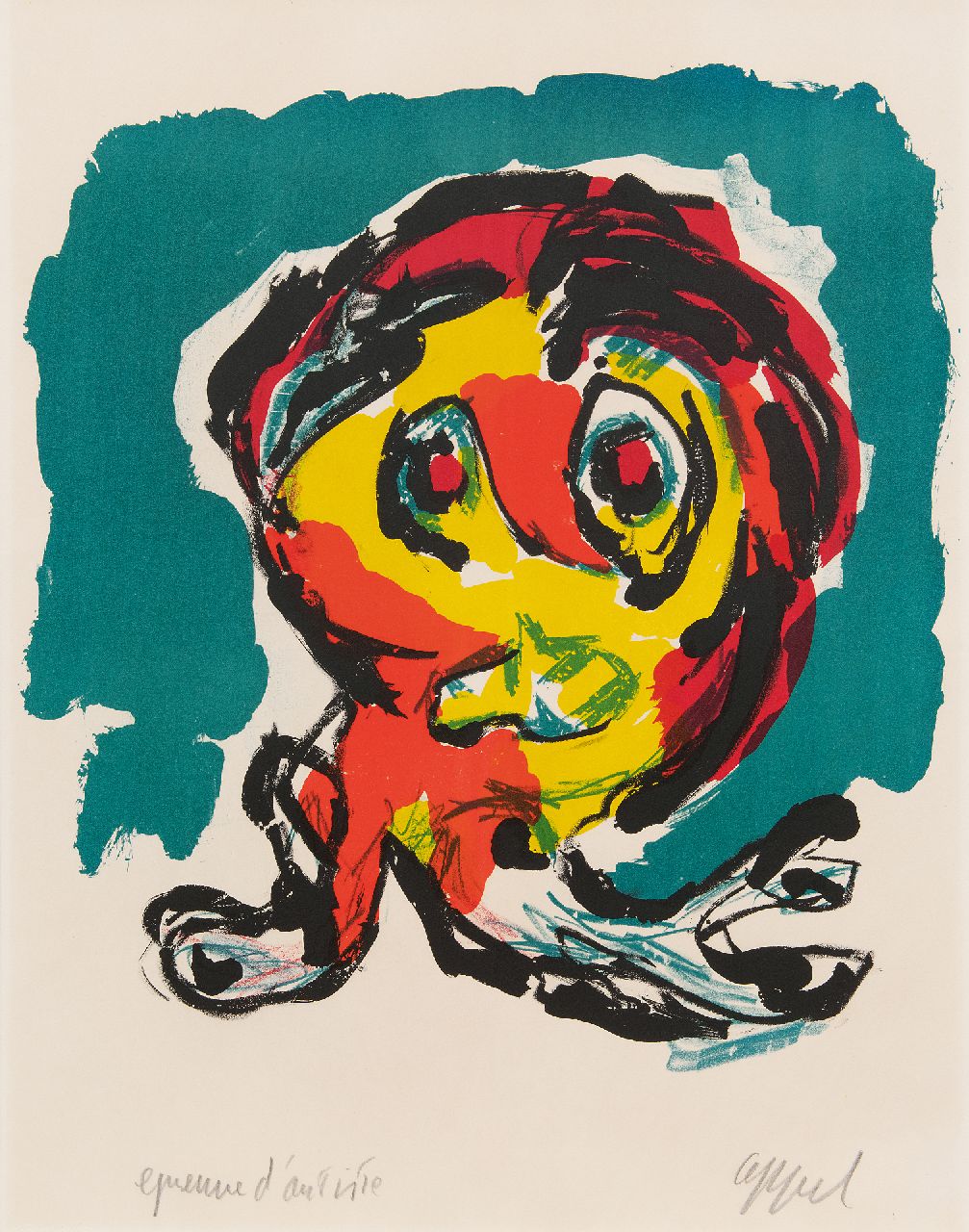 Appel C.K.  | Christiaan 'Karel' Appel | Prints and Multiples offered for sale | Ubu Junior, coloured lithograph 62.0 x 49.5 cm, signed l.r.