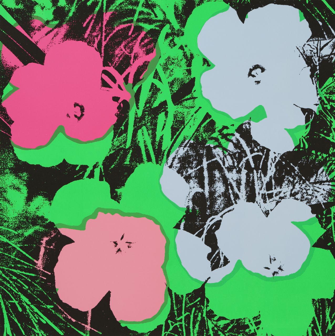 Naar Andy Warhol   | Naar Andy Warhol | Prints and Multiples offered for sale | Flowers, screenprint on paper 91.0 x 90.7 cm, prijs zonder lijst